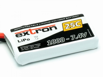 LiPo battery Extron X2 1000 - 7,4V (25C-50C)